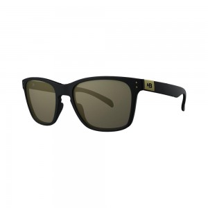 Óculos de Sol Hb Gipps II Matte Black Gold Chrome Lenses